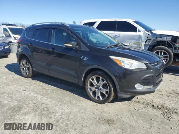 2014 Ford Escape Titanium with VIN 1FMCU9J9XEUC86597, listed as a Copart auction lot 45321355 with 142,278 mi miles and Salvage Title. Bid and sale history available at carsss.com. Image 4.