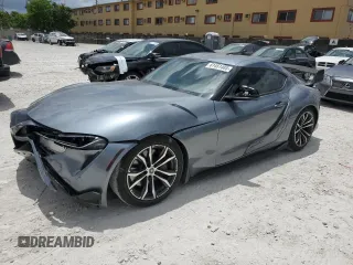 2020 Toyota Supra 3.0 with VIN WZ1DB4C02LW030327, listed as a Copart auction lot 61451485 with 85,250 mi miles and Salvage title. Bid and sale history available at DreamBid. Image 1.