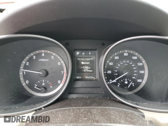 2017 Hyundai Santa Fe 2.4L with VIN 5XYZTDLB2HG388227, listed as a Copart auction lot 60418195 with 105,230 mi miles and Clean title. Bid and sale history available at DreamBid. Image 9.