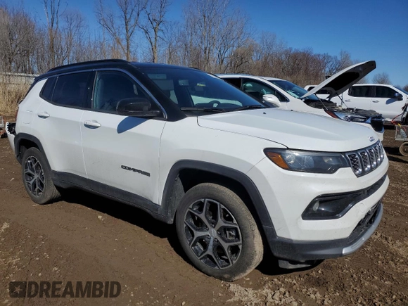 2024 Jeep Compass Limited with VIN 3C4NJDCN3RT173285, listed as a Copart auction lot 47801725 with 3,198 mi miles and Clean Title. Bid and sale history available at carsss.com. Image 4.