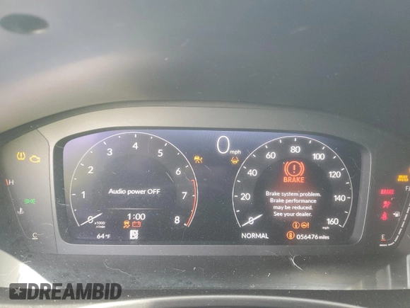 2022 Honda Civic Touring z VIN 2HGFE1F91NH304319, wystawiony jako Copart lot #55896485 z przebiegiem 56 476 mil mil oraz Szkoda całkowita • Salvage title. Historia ofert i sprzedaży dostępna na DreamBid. Obrazek 9.