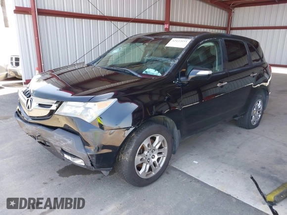 2007 Acura MDX Tech Pkg with VIN 2HNYD283X7H542563, listed as a IAAI auction lot 42122053 with 162,933 mi miles. Bid and sale history available at carsss.com. Image 2.