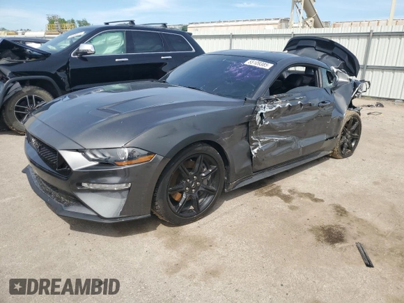 2019 Ford Mustang GT with VIN 1FA6P8CF2K5202287, listed as a Copart auction lot 55109385 with 51,387 mi miles and Salvage title. Bid and sale history available at DreamBid. Image 1.