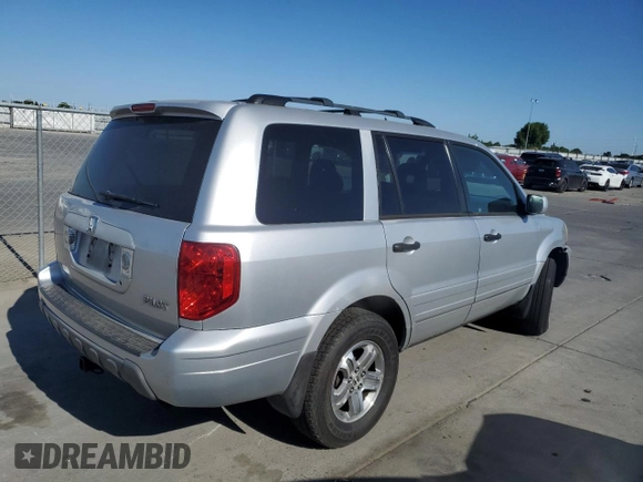 2005 Honda Pilot EX-L z VIN 2HKYF18635H569581, wystawiony jako Copart lot #57295595 z przebiegiem 209 697 mil mil oraz Szkoda całkowita • Salvage title. Historia ofert i sprzedaży dostępna na DreamBid. Obrazek 3.