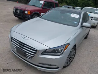 2016 Hyundai Genesis 3.8L with VIN KMHGN4JEXGU120629, listed as a IAAI auction lot 39678315 with 86,672 mi miles. Bid and sale history available at carsss.com. Image 18.