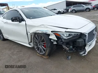 2017 Infiniti Q60 Red Sport 400 with VIN JN1FV7EKXHM611062, listed as a IAAI auction lot 40374401 with 69,460 mi miles and . Bid and sale history available at carsss.com. Image 6.