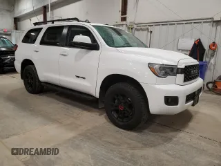 2021 Toyota Sequoia TRD Pro with VIN 5TDEY5B10MS181590, listed as a Copart auction lot 41395405 with 0 mi miles and Salvage Title. Bid and sale history available at carsss.com. Image 4.