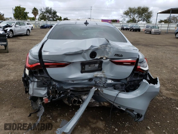 2021 BMW M4 Competition with VIN WBS33AZ08MCG80260, listed as a Copart auction lot 40392163 with 33,027 mi miles. Bid and sale history available at carsss.com. Image 6.