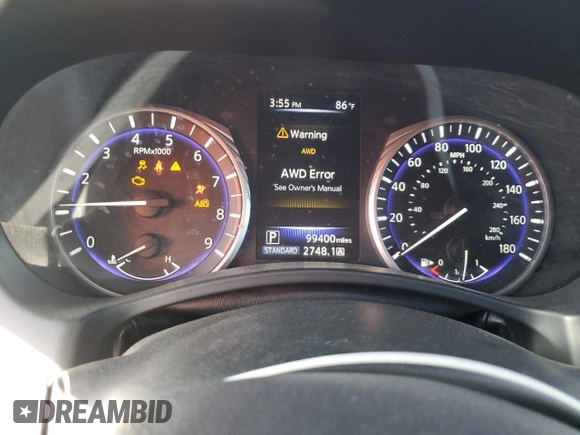 2018 Infiniti Q60 Luxe with VIN JN1EV7EL2JM390826, listed as a Copart auction lot 52806915 with 99,400 mi miles and Salvage title. Bid and sale history available at DreamBid. Image 9.
