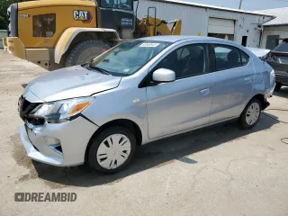 2024 Mitsubishi Mirage ES with VIN ML32FUFJ5RHF08077, listed as a Copart auction lot 58590845 with 24,396 mi miles and Salvage title. Bid and sale history available at DreamBid. Image 1.