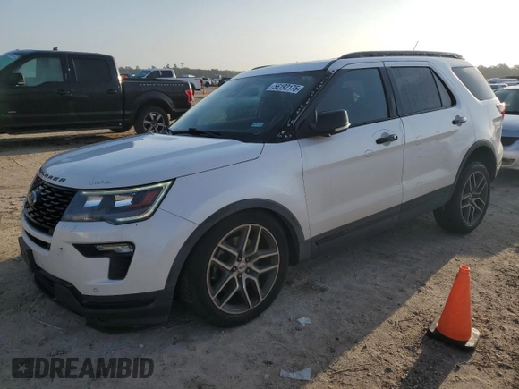 2018 Ford Explorer Sport с VIN 1FM5K8GT1JGC57008, выставлен на аукционе Copart как лот 56192175 с пробегом 120 328 миль миль и Списание • Salvage title. История ставок и продаж доступна на DreamBid. Изображение 1.