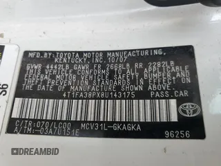 2008 Toyota Solara SE z VIN 4T1FA38PX8U143175, wystawiony jako Copart lot #55334545 z przebiegiem 216 534 mil mil oraz Szkoda całkowita • Salvage title. Historia ofert i sprzedaży dostępna na DreamBid. Obrazek 12.