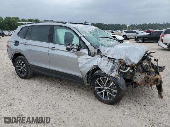 2021 Volkswagen Tiguan S with VIN 3VV1B7AX5MM011292, listed as a Copart auction lot 50190854 with Not provided miles and Salvage title. Bid and sale history available at DreamBid. Image 4.