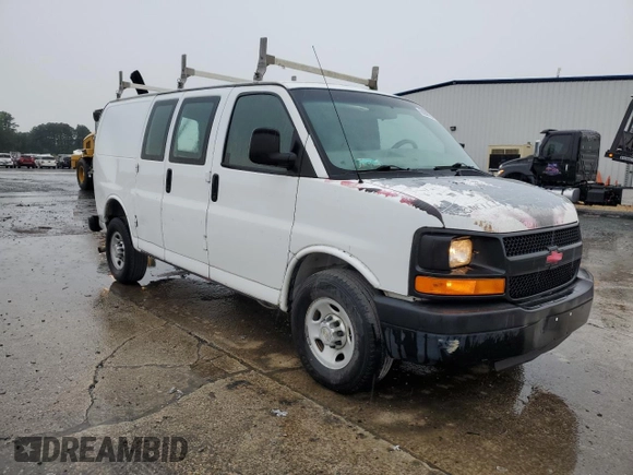 2012 Chevrolet Express Cargo z VIN 1GCWGFCAXC1165369, wystawiony jako Copart lot #60208784 z przebiegiem 199 099 mil mil oraz Szkoda całkowita • Salvage title. Historia ofert i sprzedaży dostępna na DreamBid. Obrazek 4.