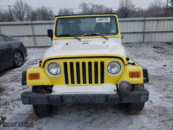 2000 Jeep Wrangler Sport with VIN 1J4FA49S4YP795974, listed as a Copart auction lot 45981165 with 0 mi miles and Clean Title. Bid and sale history available at carsss.com. Image 5.