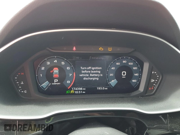 2020 Audi Q3 Premium with VIN WA1AECF36L1029066, listed as a Copart auction lot 59324785 with 174,398 mi miles and Salvage title. Bid and sale history available at DreamBid. Image 9.