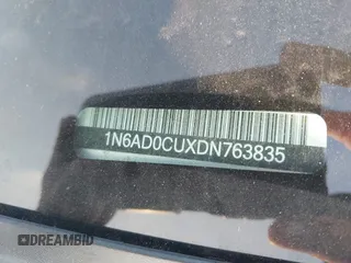 2013 Nissan Frontier SV with VIN 1N6AD0CUXDN763835, listed as a IAAI auction lot 42519926 with 208,577 mi miles and . Bid and sale history available at DreamBid. Image 9.