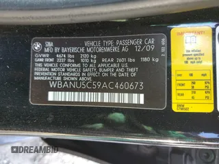 2010 BMW 5 Series 528i with VIN WBANU5C59AC460673, listed as a Copart auction lot 49471175 with 130,726 mi miles and Clean Title. Bid and sale history available at carsss.com. Image 12.