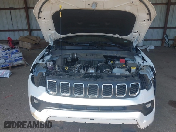 2024 Jeep Compass Latitude with VIN 3C4NJDBN3RT117560, listed as a IAAI auction lot 42732859 with 34,412 mi miles and . Bid and sale history available at DreamBid. Image 10.