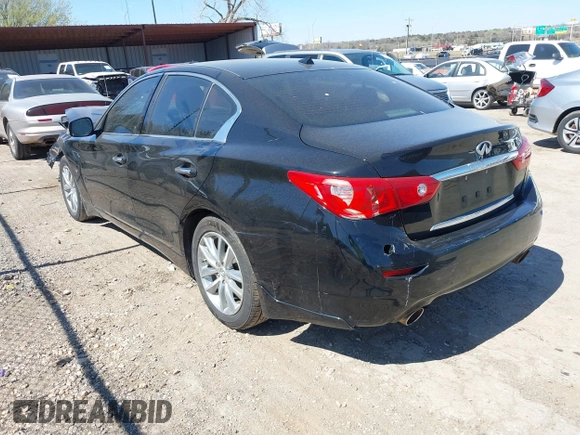 2015 Infiniti Q50 Premium with VIN JN1BV7AP9FM348009, listed as a IAAI auction lot 41852281 with 124,118 mi miles. Bid and sale history available at carsss.com. Image 3.