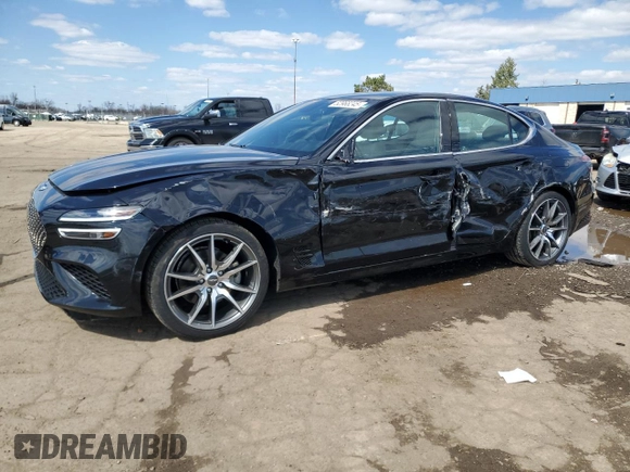 2023 Genesis G70 2.0T z VIN KMTG34TA4PU121426, wystawiony jako Copart lot #52968245 z przebiegiem 27 888 mil mil oraz Tytuł czysty. Historia ofert i sprzedaży dostępna na DreamBid. Obrazek 1.
