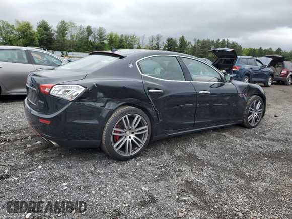 2017 Maserati Ghibli S Q4 with VIN ZAM57RTL3H1218740, listed as a Copart auction lot 55562515 with 72,554 mi miles and Salvage title. Bid and sale history available at DreamBid. Image 3.