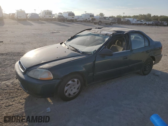 1997 Honda Civic LX with VIN 1HGEJ6570VL028030, listed as a Copart auction lot 69479674 with 160,958 mi miles and Salvage Title. Bid and sale history available at carsss.com. Image 1.
