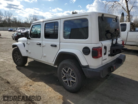 2025 Jeep Wrangler Sahara with VIN 1C4PJXENXSW506251, listed as a Copart auction lot 44613595 with 3,917 mi miles and Clean Title. Bid and sale history available at DreamBid. Image 2.