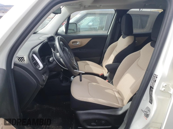 2017 Jeep Renegade Latitude with VIN ZACCJBBB5HPE43951, listed as a Copart auction lot 46699525 with 55,751 mi miles and Salvage Title. Bid and sale history available at carsss.com. Image 7.