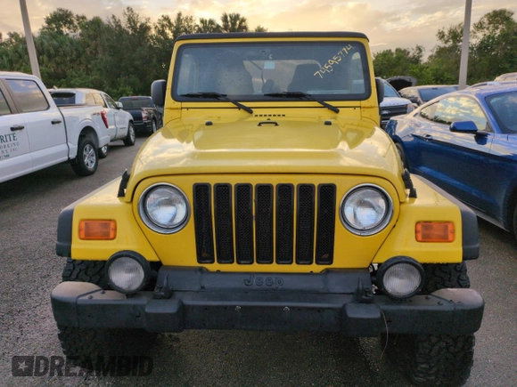 2003 Jeep Wrangler Sport with VIN 1J4FA49S93P373532, listed as a Copart auction lot 74595774 with 105,018 mi miles and Non Repairable. Bid and sale history available at carsss.com. Image 5.