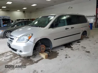 2005 Honda Odyssey LX с VIN 5FNRL38245B112220, выставлен на аукционе Copart как лот 65056705 с пробегом 170 239 миль миль и Чистый • Clean title. История ставок и продаж доступна на DreamBid. Изображение 1.