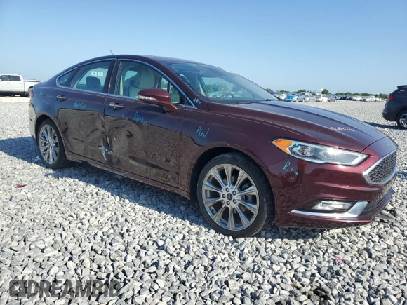 2017 Ford Fusion Titanium with VIN 3FA6P0K92HR212336, listed as a Copart auction lot 54758725 with 45,666 mi miles and Salvage title. Bid and sale history available at DreamBid. Image 4.