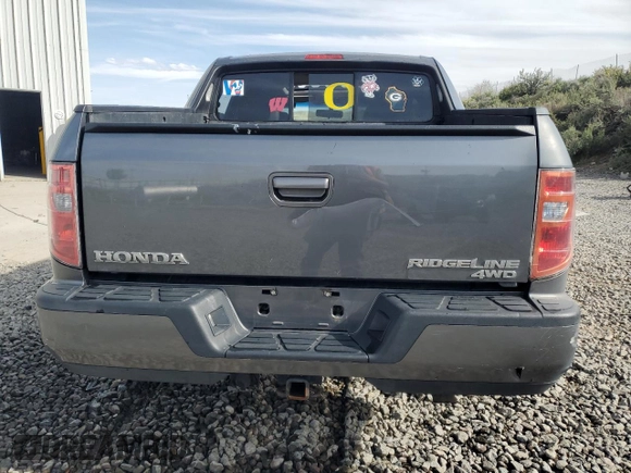 2012 Honda Ridgeline RTL with VIN 5FPYK1F58CB452281, listed as a Copart auction lot 54279455 with 189,314 mi miles and Salvage title. Bid and sale history available at DreamBid. Image 6.