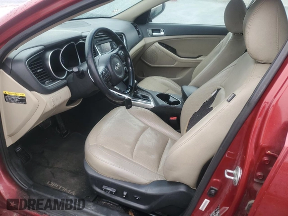 2015 Kia Optima EX with VIN 5XXGN4A70FG371167, listed as a Copart auction lot 55668715 with 110,096 mi miles and Salvage Title. Bid and sale history available at DreamBid. Image 7.