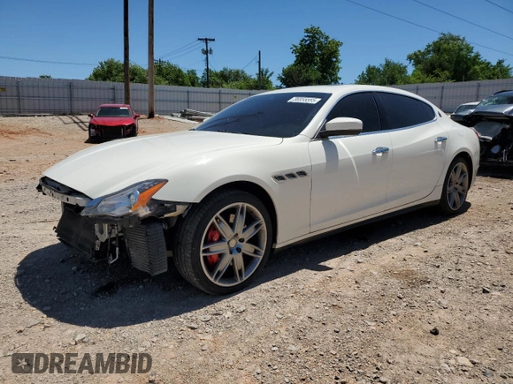 2017 Maserati Quattroporte S Q4 z VIN ZAM56RRA3H1211666, wystawiony jako Copart lot #56855555 z przebiegiem 83 392 mil mil oraz Szkoda całkowita • Salvage title. Historia ofert i sprzedaży dostępna na DreamBid. Obrazek 1.
