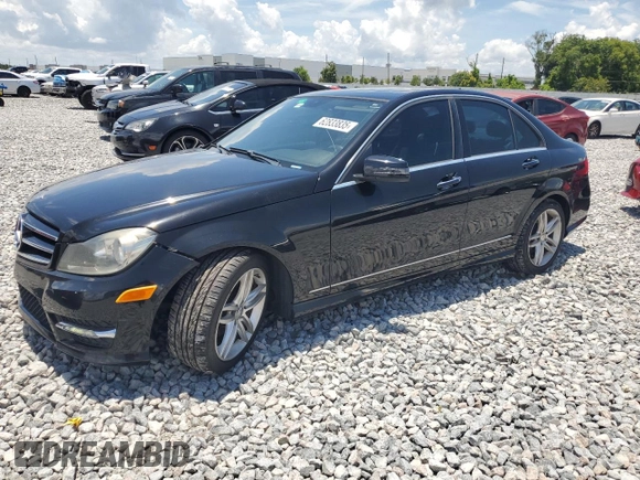 2014 Mercedes-Benz C 250 Sport with VIN WDDGF4HB8ER304938, listed as a Copart auction lot 62833835 with 151,199 mi miles and Salvage title. Bid and sale history available at DreamBid. Image 1.