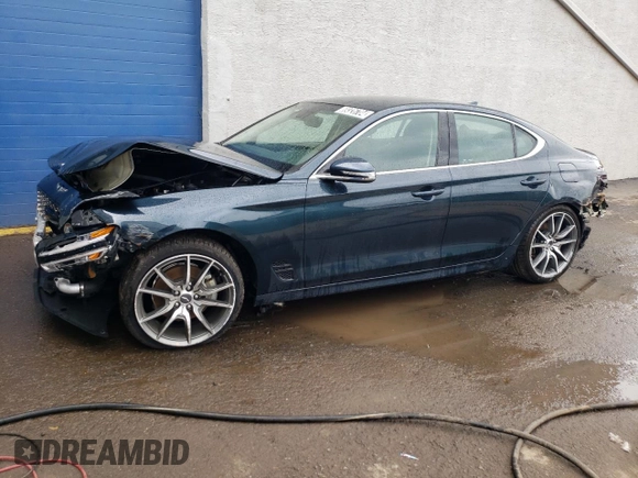 2023 Genesis G70 2.0T with VIN KMTG34TA4PU126996, listed as a Copart auction lot 69326704 with 24,882 mi miles and Non Repairable. Bid and sale history available at DreamBid. Image 1.