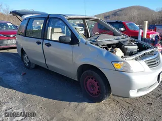 2000 Mazda MPV DX with VIN JM3LW28G7Y0150943, listed as a IAAI auction lot 41356379 with 1 mi miles. Bid and sale history available at carsss.com. Image 1.