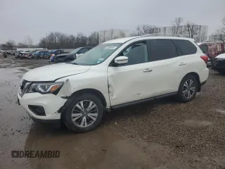 2017 Nissan Pathfinder S with VIN 5N1DR2MM8HC610475, listed as a Copart auction lot 52548495 with 66,766 mi miles and Salvage Title. Bid and sale history available at carsss.com. Image 1.