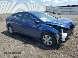 2016 Hyundai Elantra SE with VIN 5NPDH4AE6GH781888, listed as a Copart auction lot 61032035 with 55,652 mi miles and Salvage title. Bid and sale history available at DreamBid. Image 4.