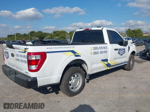 2023 Ford F-150 XL with VIN 1FTMF1CP7PKG21586, listed as a IAAI auction lot 41473326 with 19,008 mi miles and . Bid and sale history available at carsss.com. Image 4.