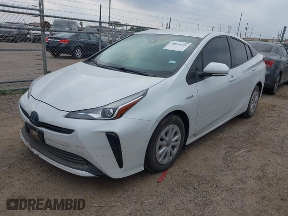 2021 Toyota Prius L Eco with VIN JTDKAMFU5M3132103, listed as a IAAI auction lot 42061511 with 42,116 mi miles and . Bid and sale history available at DreamBid. Image 2.
