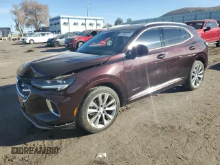 2021 Buick Envision Avenir with VIN LRBFZSR42MD078214, listed as a Copart auction lot 81996014 with 23,020 mi miles and Salvage Title. Bid and sale history available at carsss.com. Image 1.