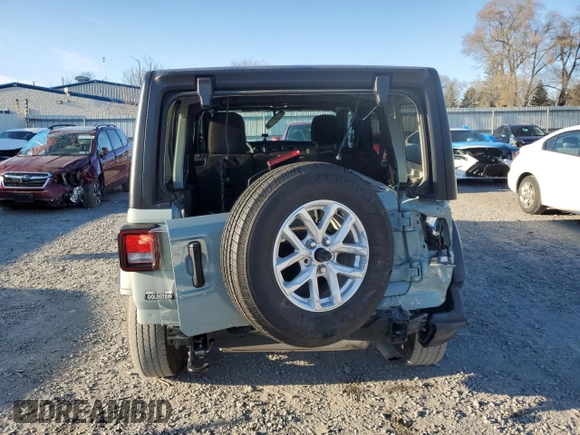 2023 Jeep Wrangler Sport with VIN 1C4HJXDNXPW635345, listed as a Copart auction lot 80929674 with 29,229 mi miles and Salvage Title. Bid and sale history available at DreamBid. Image 6.
