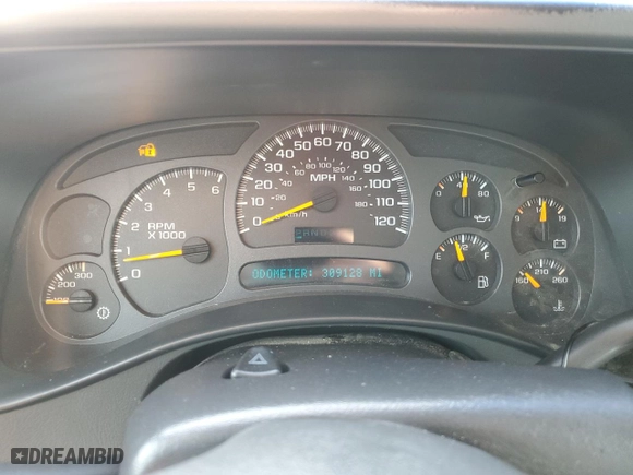 2004 Chevrolet Silverado 2500 Crew Cab LS with VIN 1GCGC23UX4F130368, listed as a Copart auction lot 44360215 with 309,128 mi miles and Salvage Title. Bid and sale history available at carsss.com. Image 9.