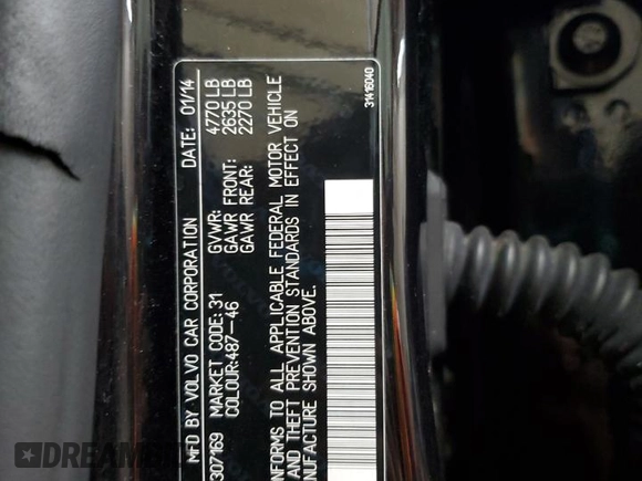 2015 Volvo S60 T5 Premier with VIN YV1612TBXF1307169, listed as a Copart auction lot 48152905 with 85,184 mi miles and Salvage Title. Bid and sale history available at carsss.com. Image 12.