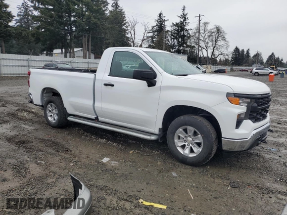 2023 Chevrolet Silverado 1500 Work Truck with VIN 3GCNAAED7PG301679, listed as a Copart auction lot 46374295 with 7,856 mi miles and Clean Title. Bid and sale history available at carsss.com. Image 4.