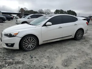 2014 Kia Cadenza Premium with VIN KNALN4D71E5127649, listed as a Copart auction lot 45116745 with 130,680 mi miles and Salvage Title. Bid and sale history available at DreamBid. Image 1.