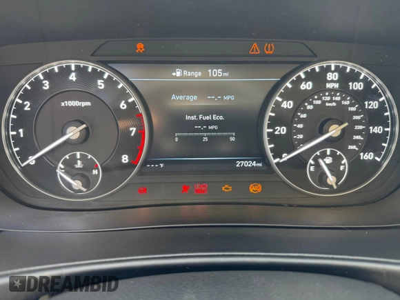 2019 Genesis G90 z VIN KMTF54JH1KU054539, wystawiony jako Copart lot #53653765 z przebiegiem 27 024 mil mil oraz Nie do naprawy • Non repairable. Historia ofert i sprzedaży dostępna na DreamBid. Obrazek 9.