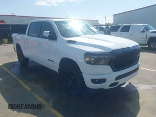 2020 Ram 1500 Big Horn with VIN 1C6SRFFT4LN350359, listed as a IAAI auction lot 41887680 with 67,171 mi miles. Bid and sale history available at carsss.com. Image 1.